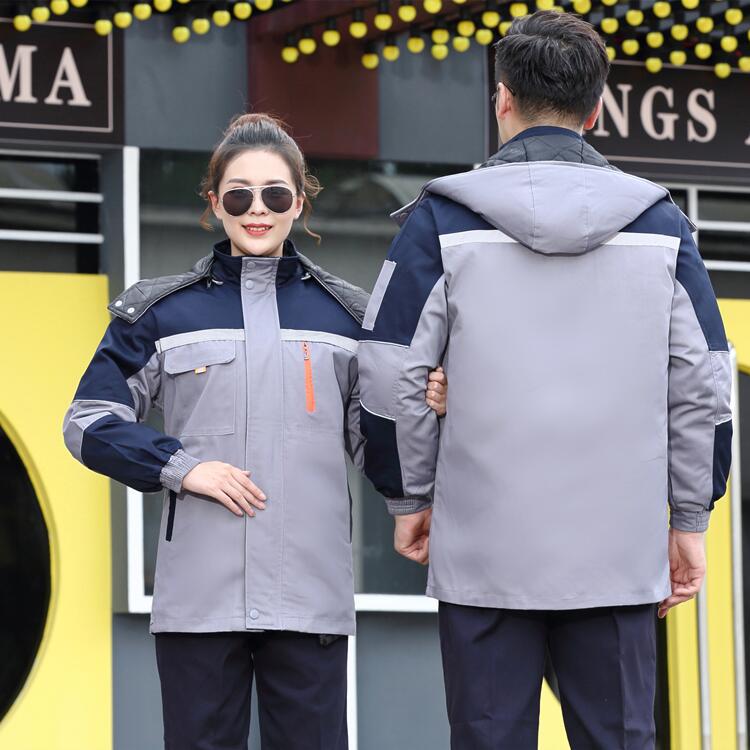 Invierno de algodón grueso tira reflectante desmontable chaqueta de algodón quinta generación de chaqueta de algodón caliente al por mayor hombre