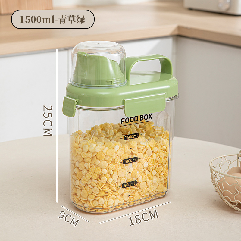 Caja de grano de granos, cocina doméstica a prueba de insectos y humedad, tanque de almacenamiento de harina de arroz, alimento para gatos, alimento para perros, tanque de almacenamiento image 7