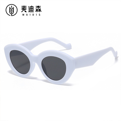 JET 5080 European and American Wide Rim Cat Eye Sunglasses Women's High-end INS Retro Sunglasses Women's Export Cross-border Sun Glasses 