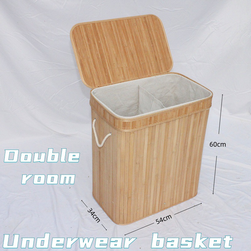 Cesta de ropa para madres y bebés, bambú plegable, regalo de confinamiento, bambú natural, cocción a alta presión, seco y transpirable