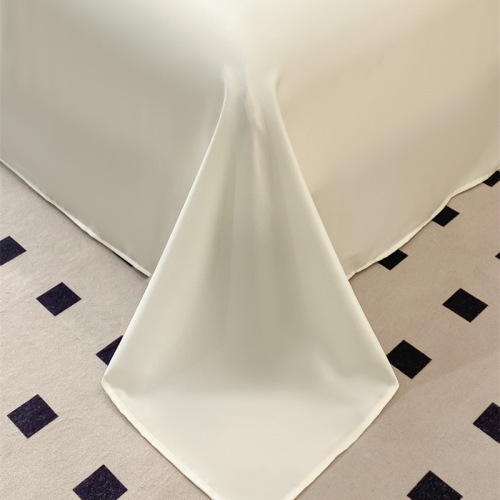 New summer water-washed ice silk four-piece set summer ice silk light luxury style naked sleep bed sheet pillowcase bed cover dormitory 