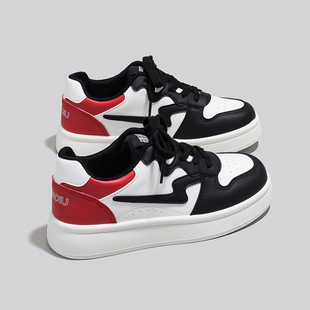 Universal 2025 Spring Versatile White Shoes for Women Korean Style Ins Trendy Student Thick-Soled Heightening Sports and Leisure Sneakers