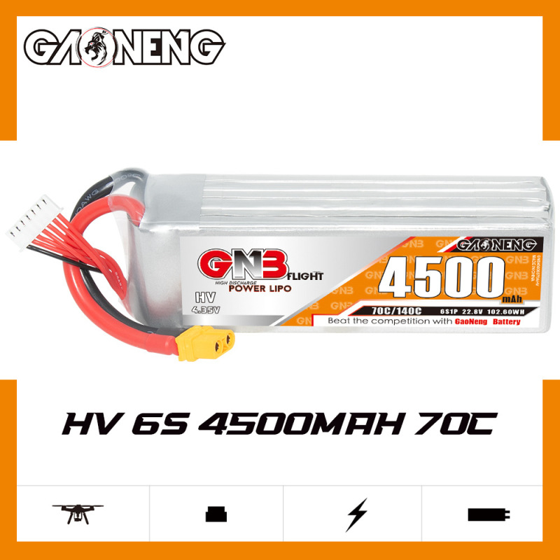 GNB high energy 4500mAh 6s 22.8v 70C HV remote control car fixed wing RC ship model aircraft model lithium battery