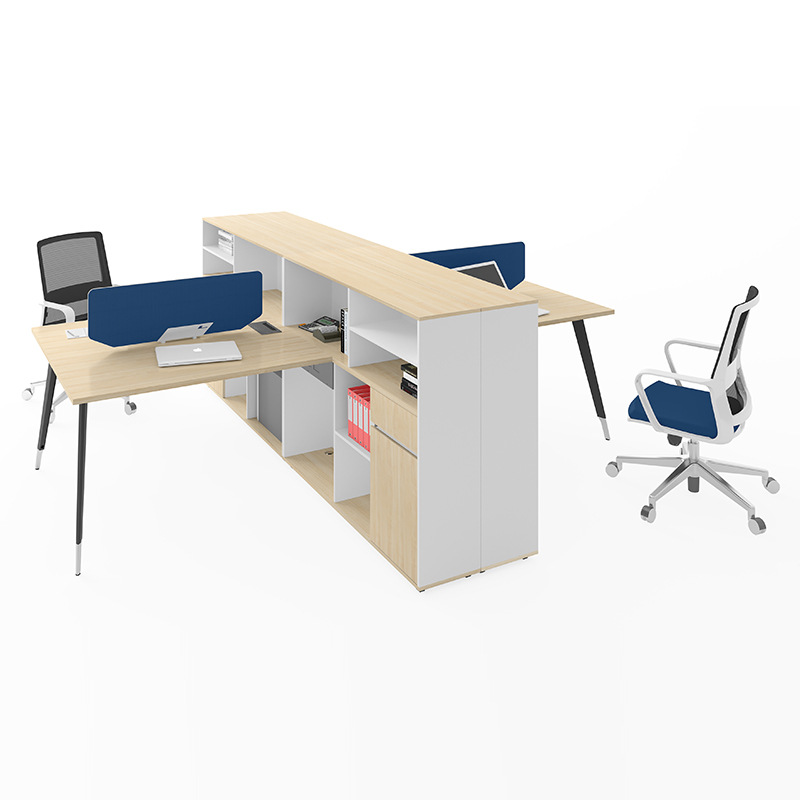 现代简约职员办公桌四人位员工电脑桌卡座多人办公桌椅组合