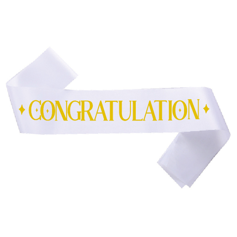Nuevo cross-border felicitaciones graduado cinturón de hombro cinturón de etiqueta cinturón de fiesta cinturón cinta al por mayor
