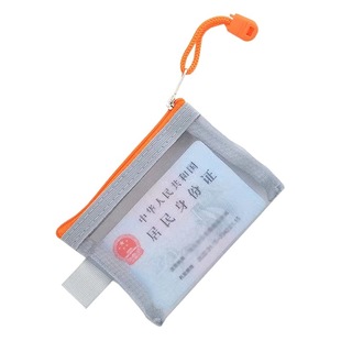 [Cross-border exclusive] transparent storage nylon mesh zipper bag zipper bag bank card storage bag coin change