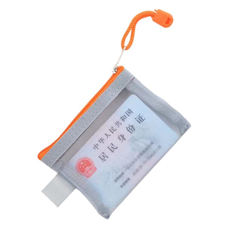 [Cross-border exclusive] transparent storage nylon mesh zipper bag zipper bag bank card storage bag coin change