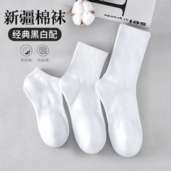 诸暨袜子纯色棉袜秋冬季抗菌吸汗防臭袜春夏运动短中长筒袜子男女