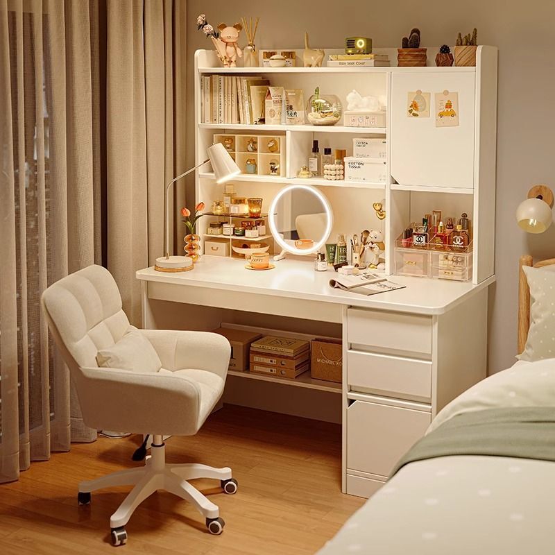 Computer Desk, Dresser, Integrated Bedroom, Simple Modern Desk, Makeup Table, Two-In-One Storage Cabinet, Mirror Storage Rack