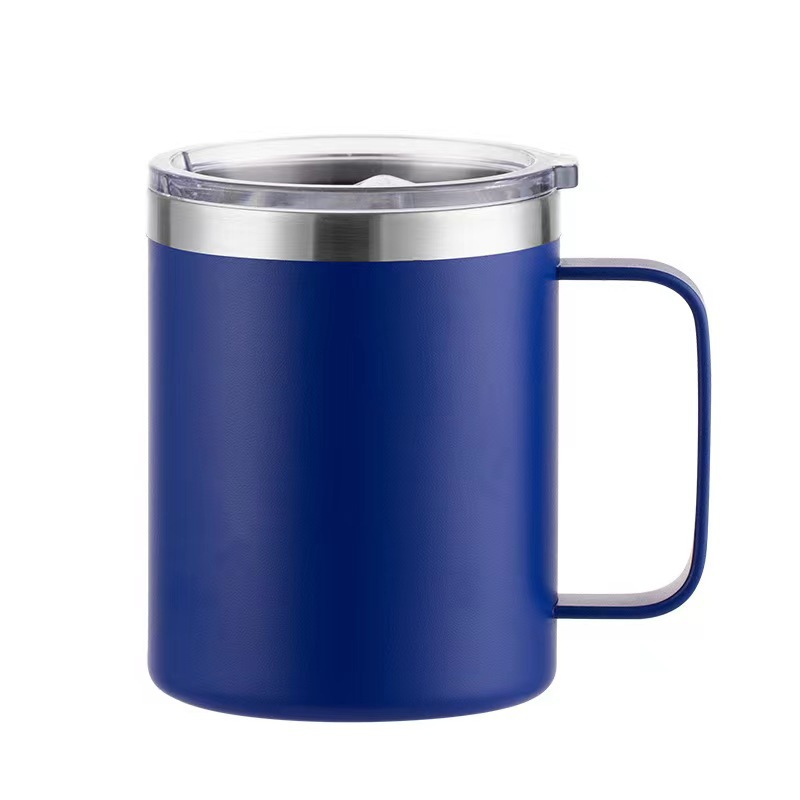 12oz con mango de taza de acero inoxidable 304 taza de oficina de aislamiento térmico taza de cerveza de café de hielo botella térmica