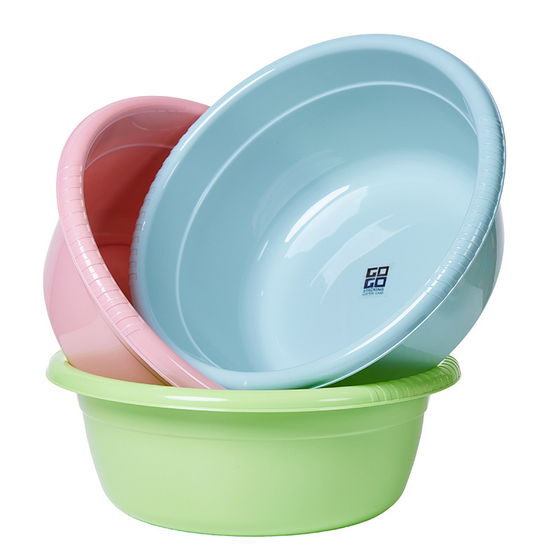 Tianping Chaohui 家庭用厚みのあるプラスチック洗面器洗濯と野菜洗い s フルーツ学生寮収納足洗い桶洗面器|undefined