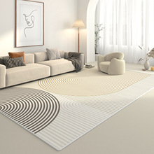 奶油风客厅家用地毯卧室大面积水晶绒地毯吸水防滑易打理地毯全铺