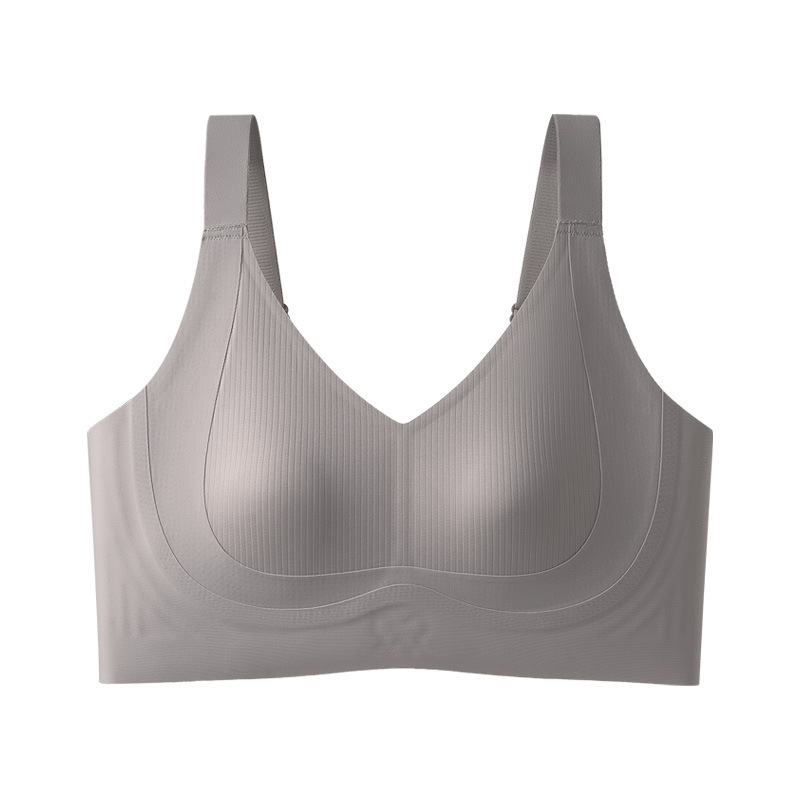 Orejas de conejo de tamaño grande levantan ropa interior de soporte suave damas grandes pechos pequeños sin anillo de acero sujetador se reúnen sujetadores anti-caída