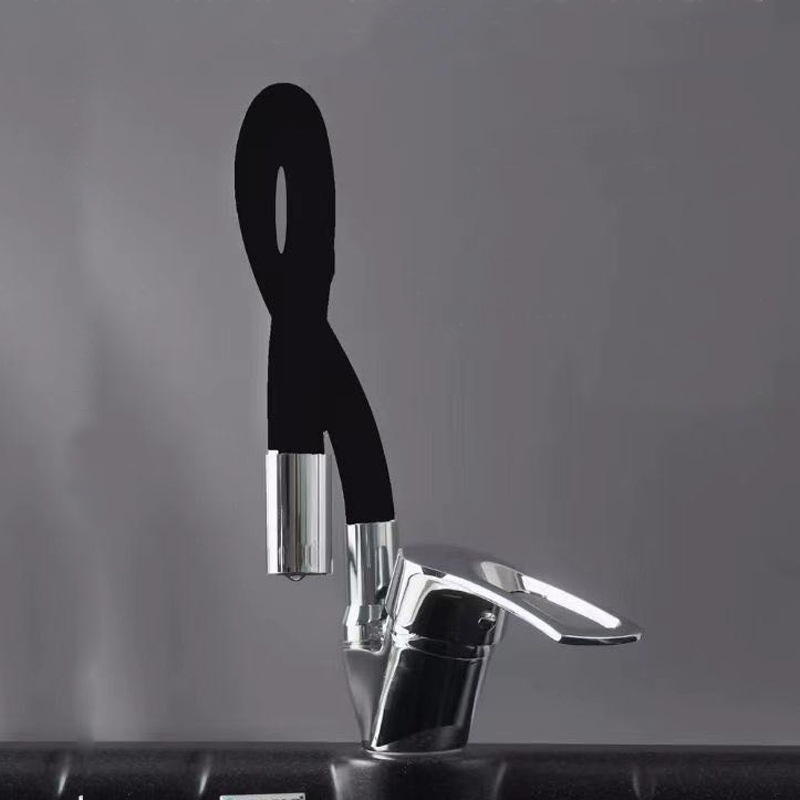 Grifos de cocina de color tubo de cuero universal rotativo de agua caliente y fría mezcla lavabo de verduras agujero único comercio exterior transfronterizo ruso