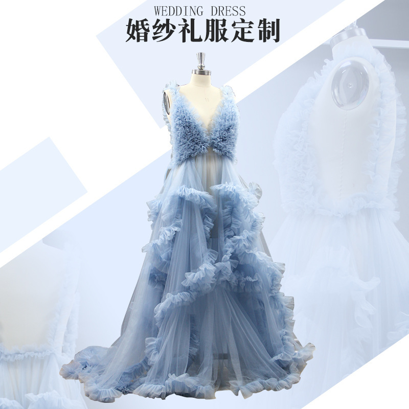 Amazon Aliexpress Mesh Maternity Photo Shoot Skirt Front Slit Sexy Dress Skirt Plus Size Dress