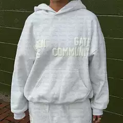 2025 Casual Streetwear Oversized Letter Print Hoodie Pullover Unisex Wholesale