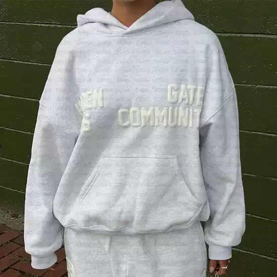 2025 Casual Streetwear Oversized Letter Print Hoodie Pullover Unisex Wholesale