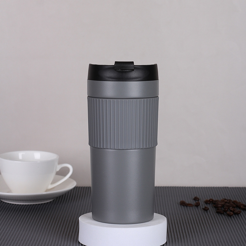 Personalizado 304 de acero inoxidable mano punzonado presión taza de café con barra de presión colador taza de vacío portátil coche taza