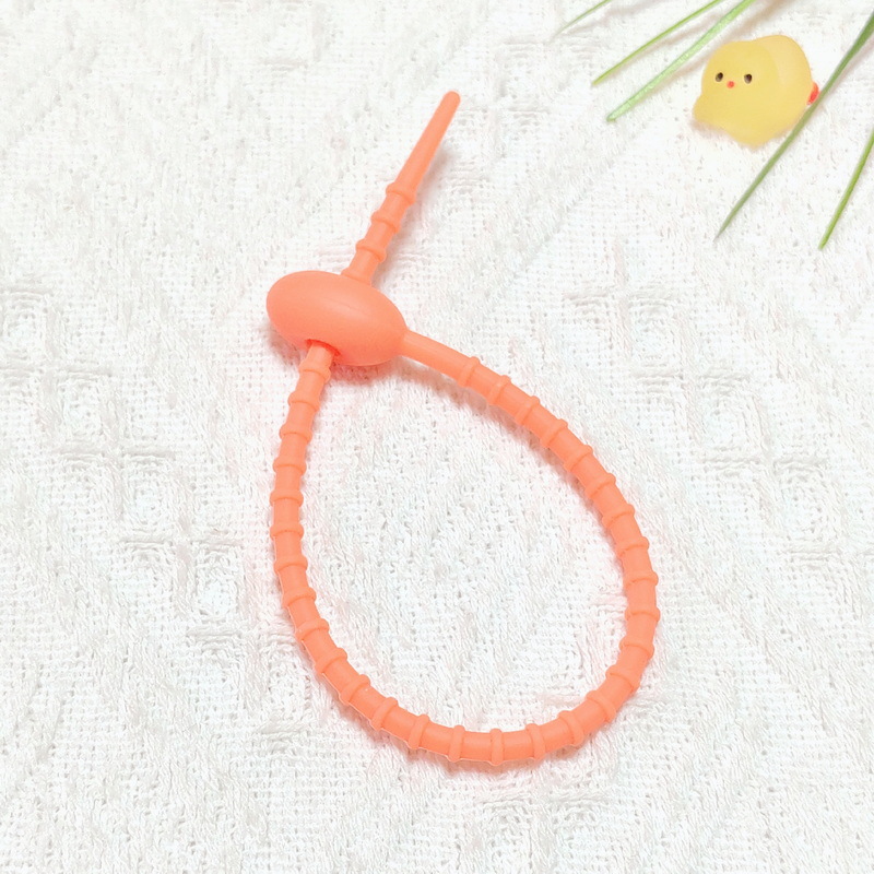 22CM 길이의 실리콘 타이, XQ9046-5 오렌지