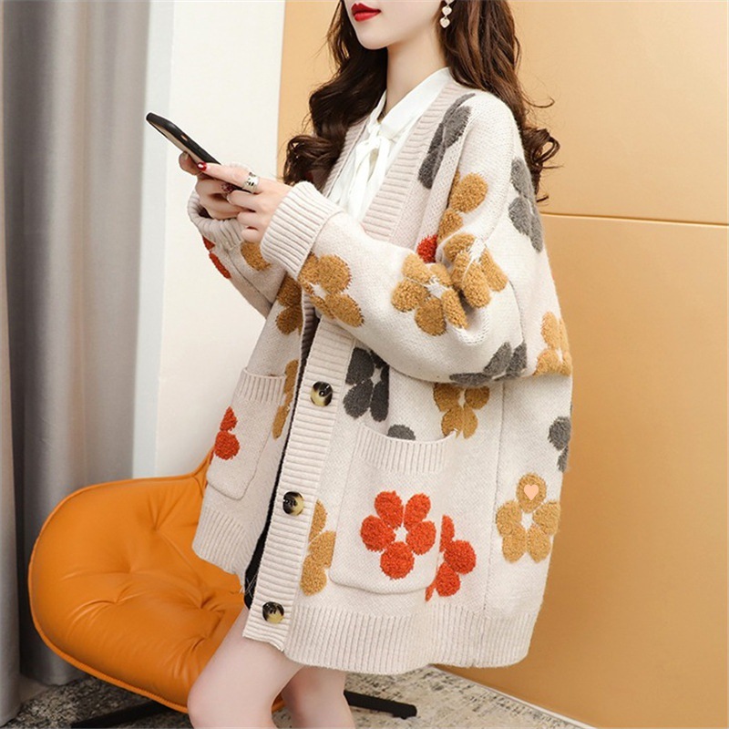 Trendy Sweet Sweater Cardigan for Women 2025 Autumn/Winter New Fashion Japanese Style Casual Knitted Cardigan