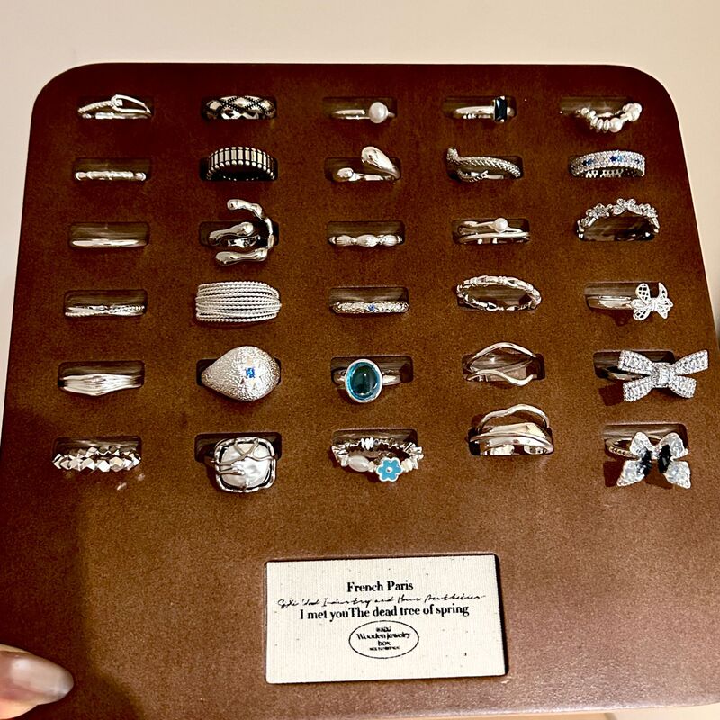 Wholesale Simple Zircon Plain Ring Women's Niche Light Luxury High-End Index Finger Ring Non-Fading Open Ring New Product Wholesale Simple Zircon Plain Ring Women's Niche Light Luxury High-End Index Finger Ring Non-Fading Open Ring New Product