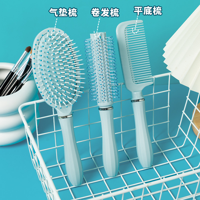 Peine esponjoso, peine de colchón de aire, peine de cabello rizado, peine de tubo de cabello largo especial para mujer, peine de masaje doméstico para mujer, peine de costillas