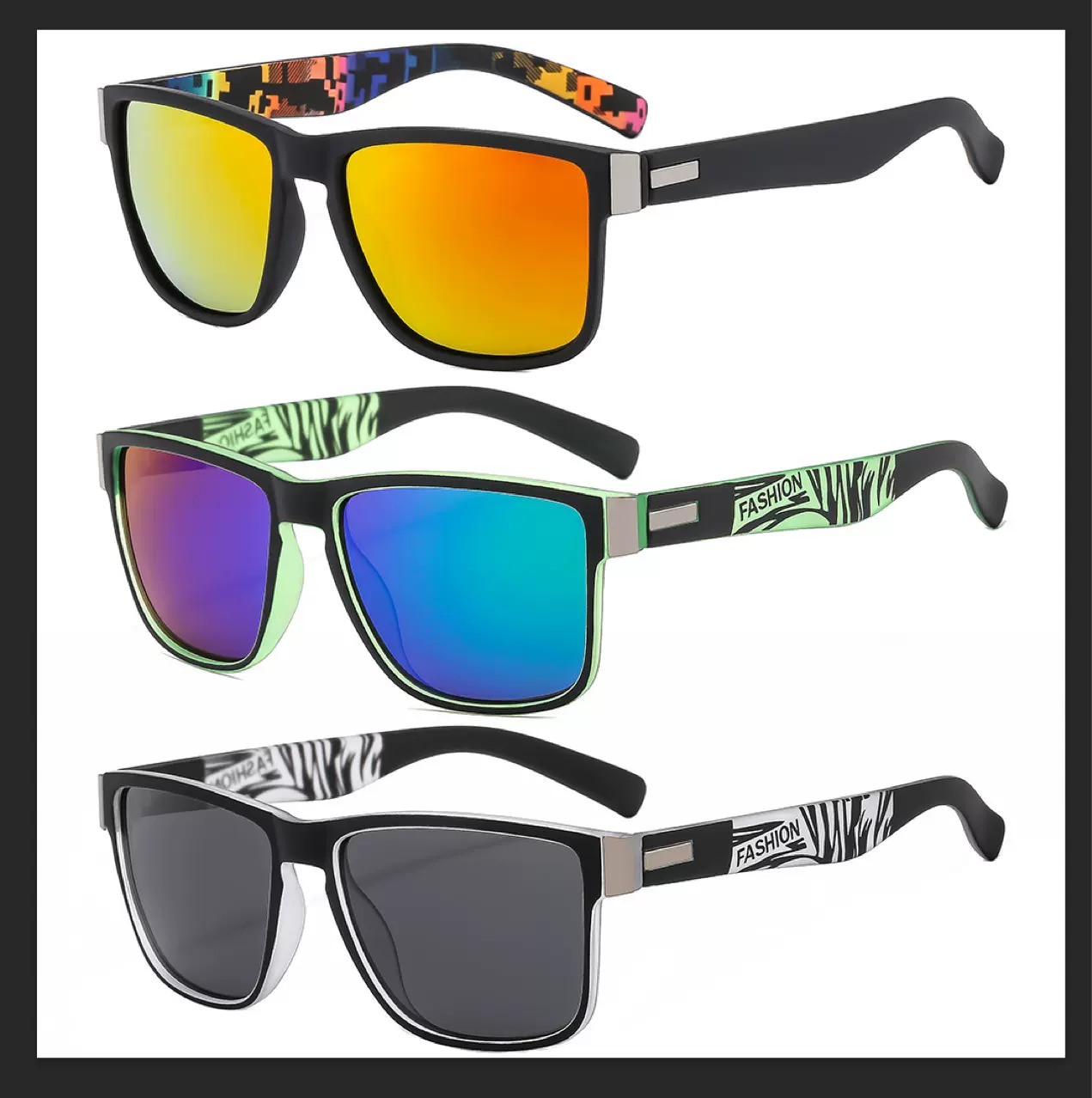 跨境新款偏光户外运动骑行墨镜欧美时尚男士驾驶太阳镜钓鱼镜518