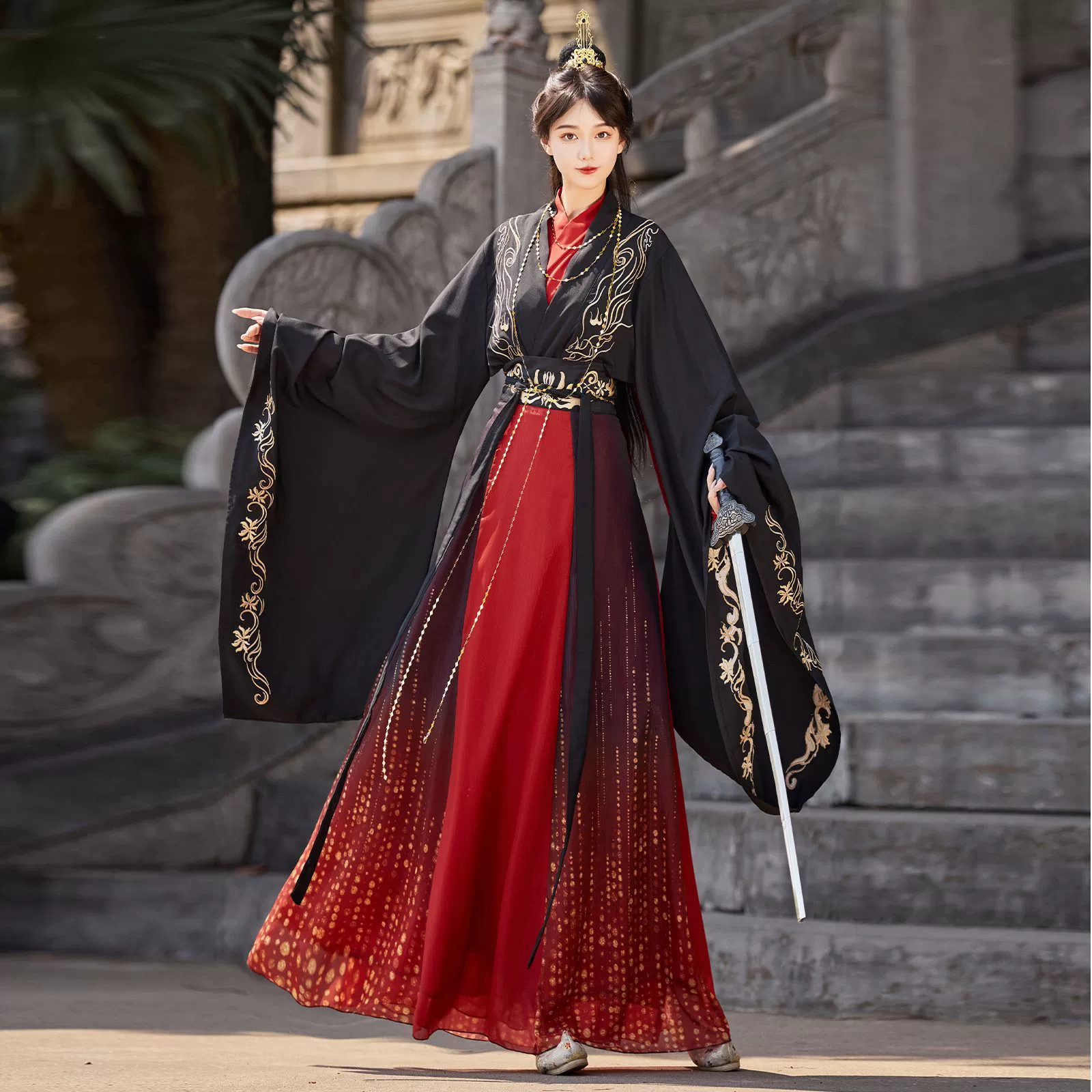 Оригинальная женская рубашка династии Хань, новинка весны и лета 2025 года, в стиле Вэй и Цзинь, халат времен Войны за престолы с перекрестным воротником, рубашка с большими рукавами, повседневный костюм феи в китайском стиле