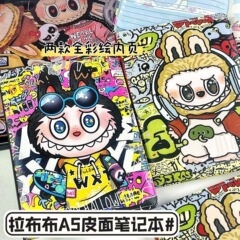 ラブブ レザー製ノート B6サイズ フルカラー内ページ ラブブ 学生向け 可愛い 高颜值 ハンドブック 方眼ノート