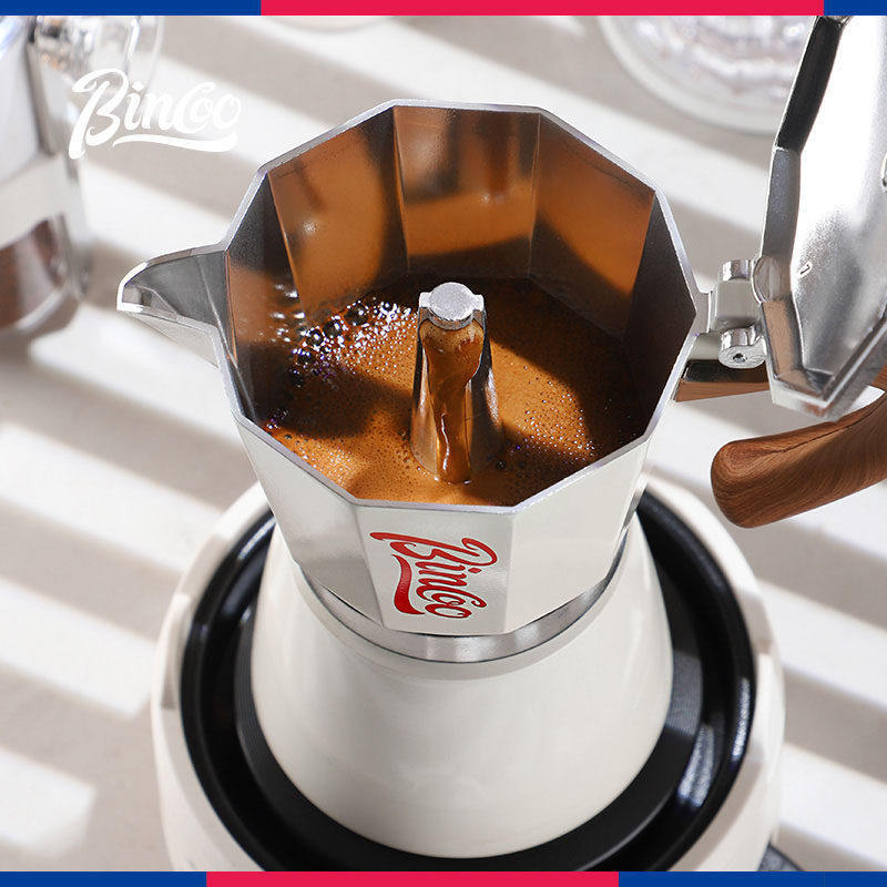 Bincoo Moka Pot Máquina de café Hogar Pequeño Horno eléctrico Extracto Máquina de café de mano Juego de café