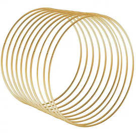 DIY花环铺梦网铁丝电镀圆环婚庆辅助材料焊接圆圈风铃环手工配件