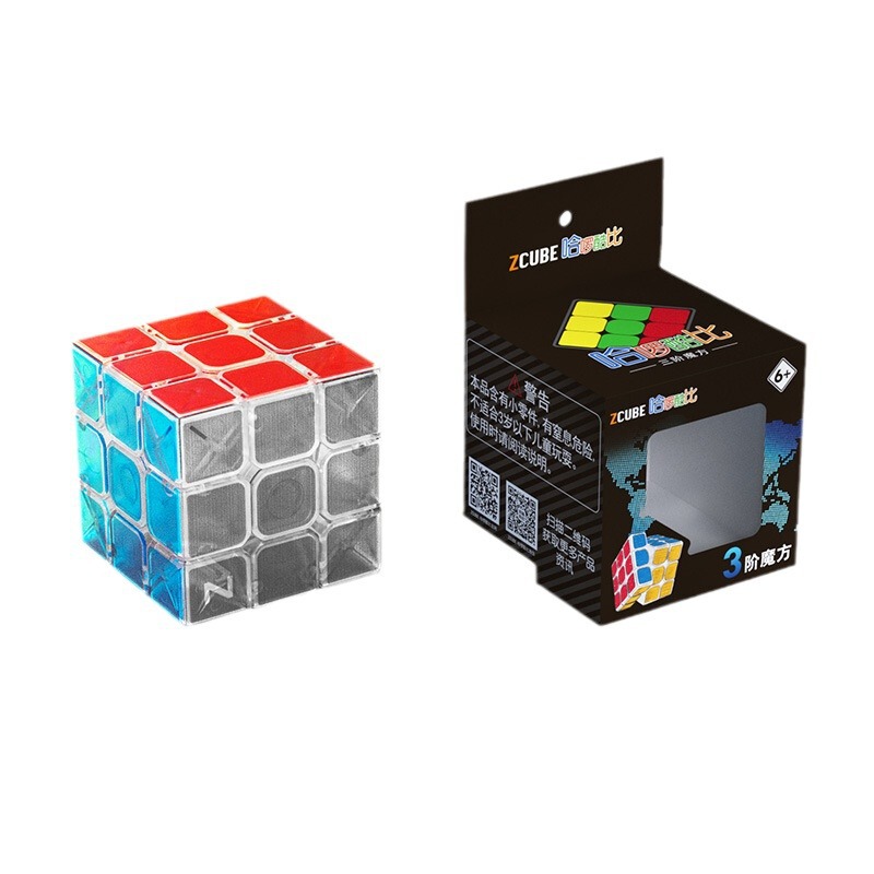 zcube 透明ルービックキューブ UV プリント表面滑らかな 1、2、3、4、5 レベルピラミッド教育玩具の完全なセット|undefined
