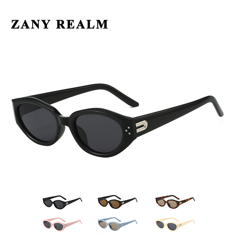 2024 Retro Hot Girl Star Cat Eye Black Super Gafas de sol UV400 Anti-UV Gafas de sol coreanas de cara redonda para mujer