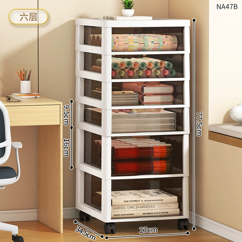 Mobile Drawer Storage Cart, Multi-Layer Rolling Cabinet, 2–8 Tier, Compact Desk Organizer