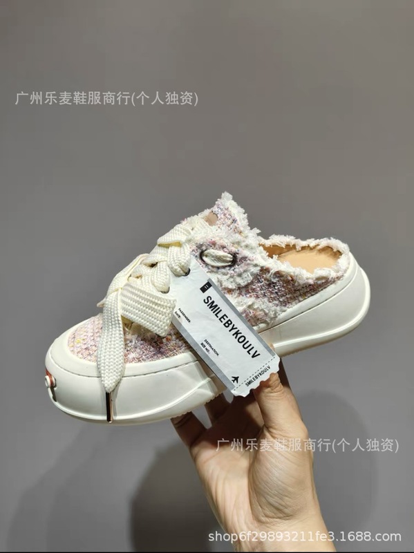檀健次同款开口笑乞丐风帆布鞋SR~大头丑萌厚底增高7cm情侣休闲鞋|undefined