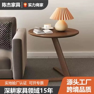 Cross-Border Direct Sales Wholesale Coffee Table Simple Sofa Side Table Modern Style Bedroom Bedside Table Living Room Solid Wood Small Round Table