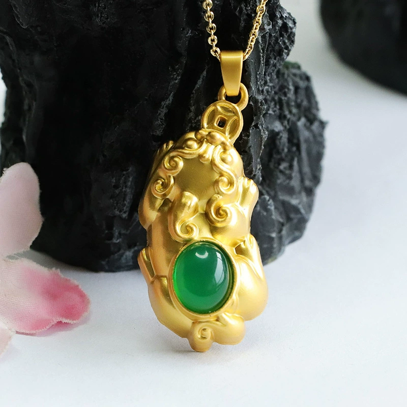 鑫钰 Agate pendant, retro crystal necklace, accessory, wholesale