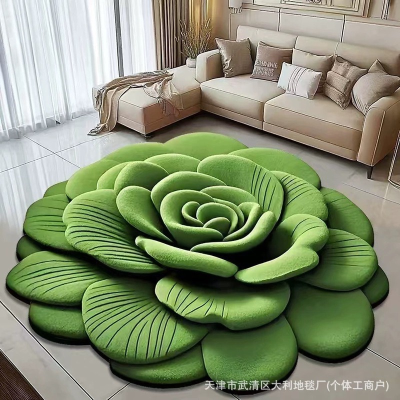 3D視覚花卉異形珪藻泥マット洗面台装飾マットトイレ吸水マット浴室マット|undefined