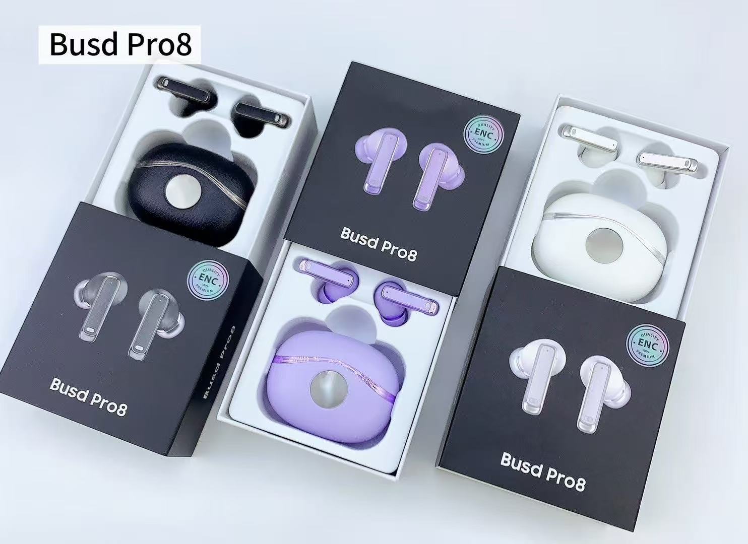 Nuevos productos de comercio exterior Busd PRO8 auriculares Bluetooth inalámbricos TWS auriculares deportivos para juegos unisex en los oídos image 6