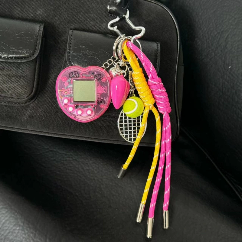 Handmade Baseball Keychain, woven strap handle, assorted cute pendants, 0.1 kg