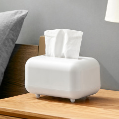 Magnetic bread tissue box with spring, living room table tissue storage box, non-slip mats, bathroom tissue tissue box