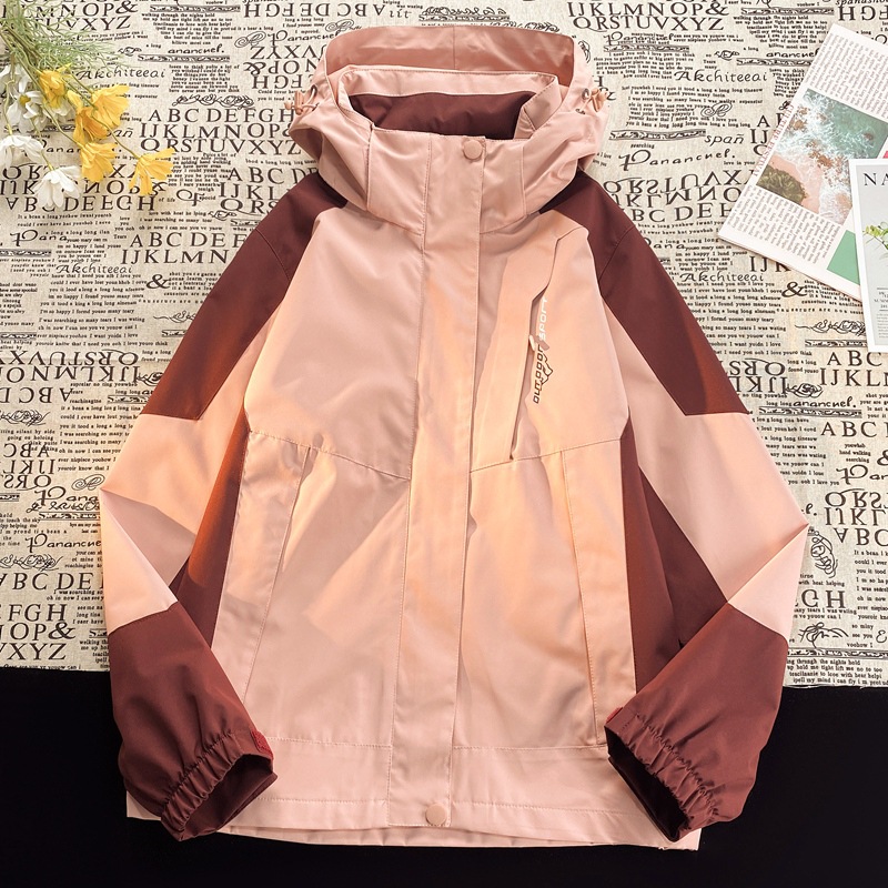 Primavera y otoño nueva ropa de asalto coreana de una sola capa mujer delgada al aire libre a prueba de viento a prueba de lluvia pareja abrigo casual ropa de montaña