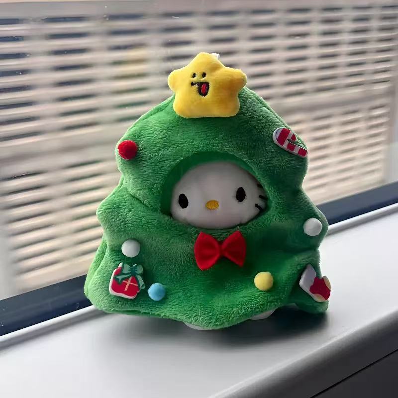新品猫咪包挂件牛仔裤凯蒂猫玩偶挂饰包包饰品卡通公仔钥匙挂件|undefined
