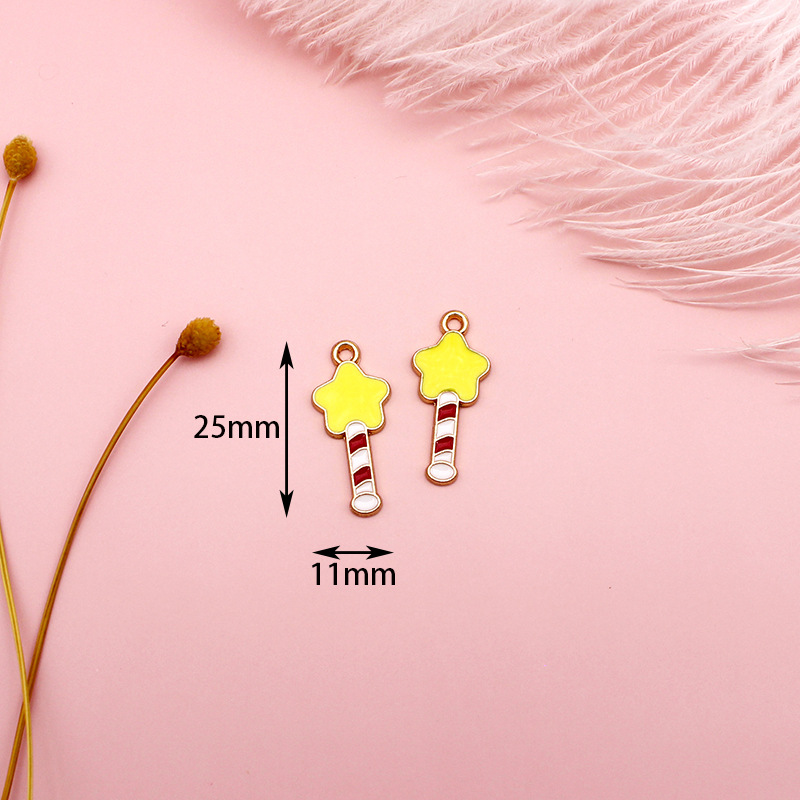12g Weight Pendant Jewelry Making Type DIY Jewelry Accessories Classification 10 PCS/Package Quantity Alloy Material Color Block Pattern Enamel Design Cute Style 10 PCS/Package Alloy Color Block Pendant 5
