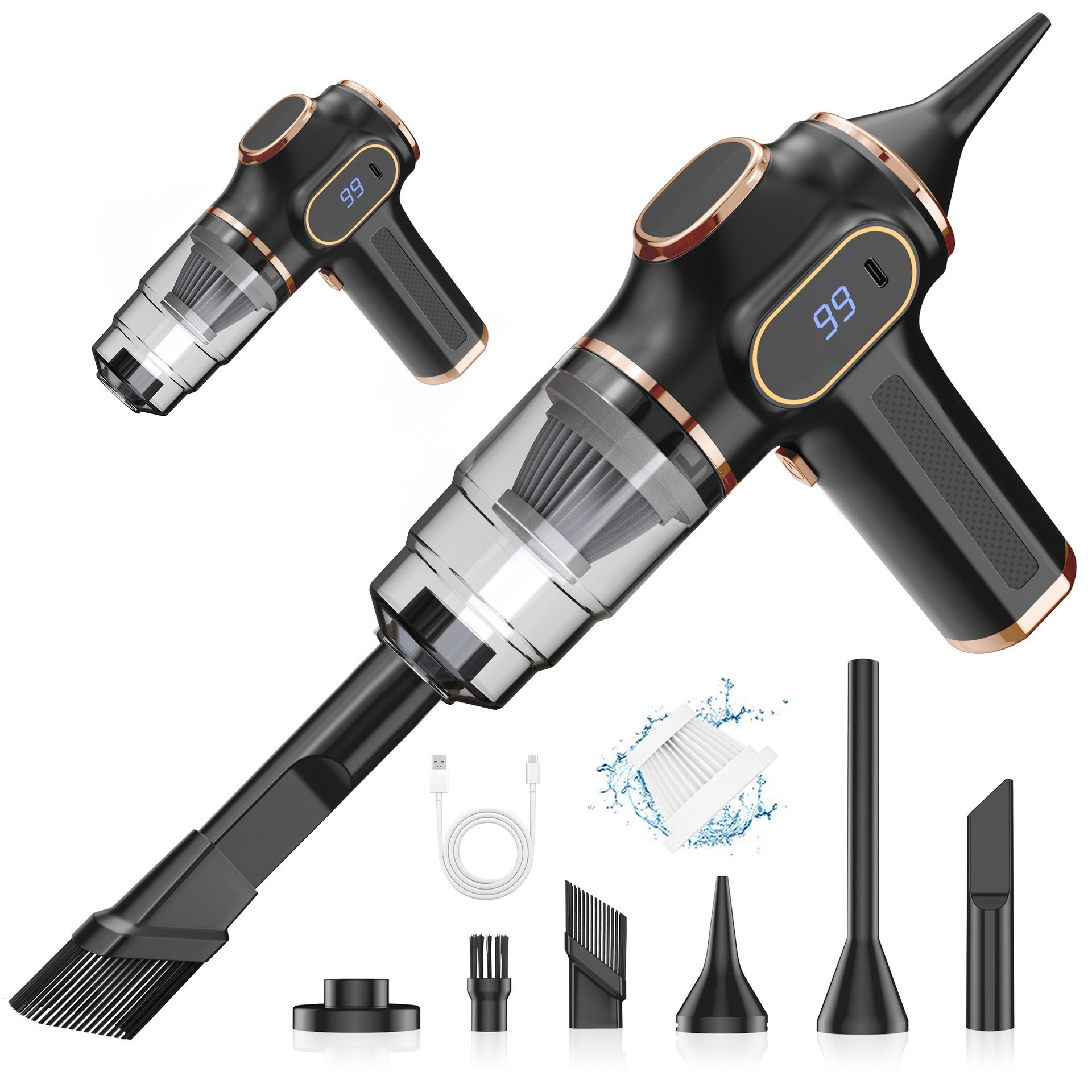 [블로우 흡입 통합] 코어 블랙 디지털 디스플레이 3000mAh