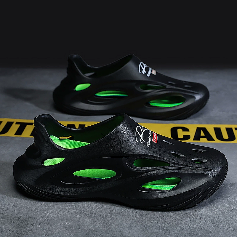 Мужские летние пляжные шлепанцы Croc, нескользящие, для вождения и отдыха на природе, с закрытым носком.