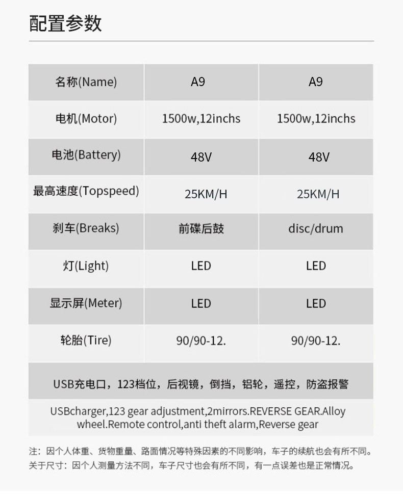 Cross-Border Import and Export Export Electric Vehicles, Electric Motorcycles, A9 Scooters, Electric Factory Custom-Made/Outlet