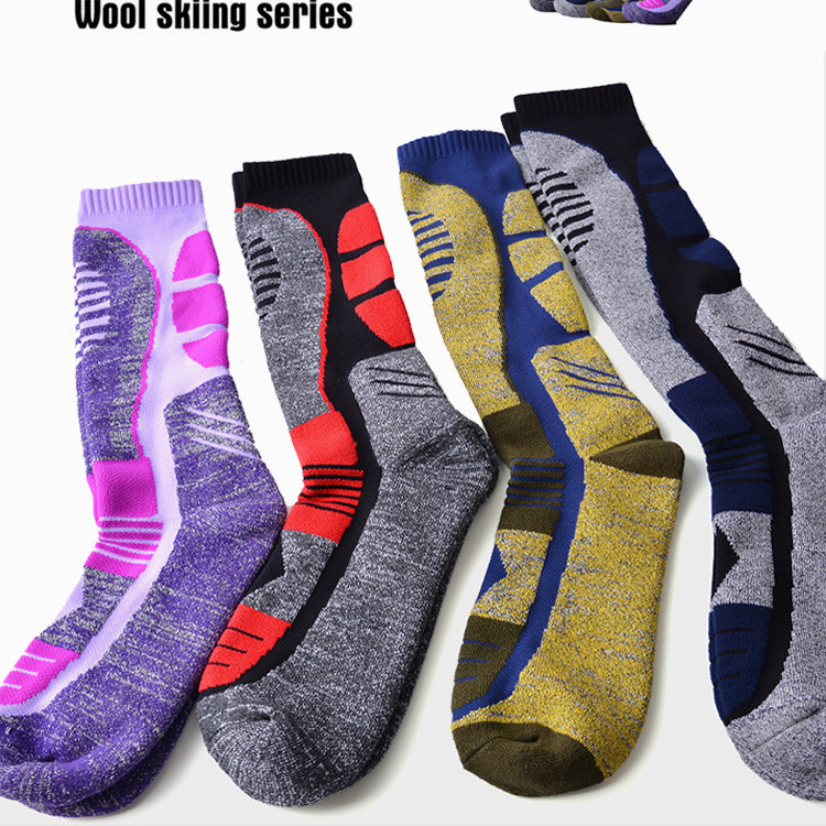 2019 nuevos calcetines largos de esquí de invierno montañismo calcetines de senderismo engrosados con toalla para hombres y mujeres sobre la rodilla calcetines de nieve