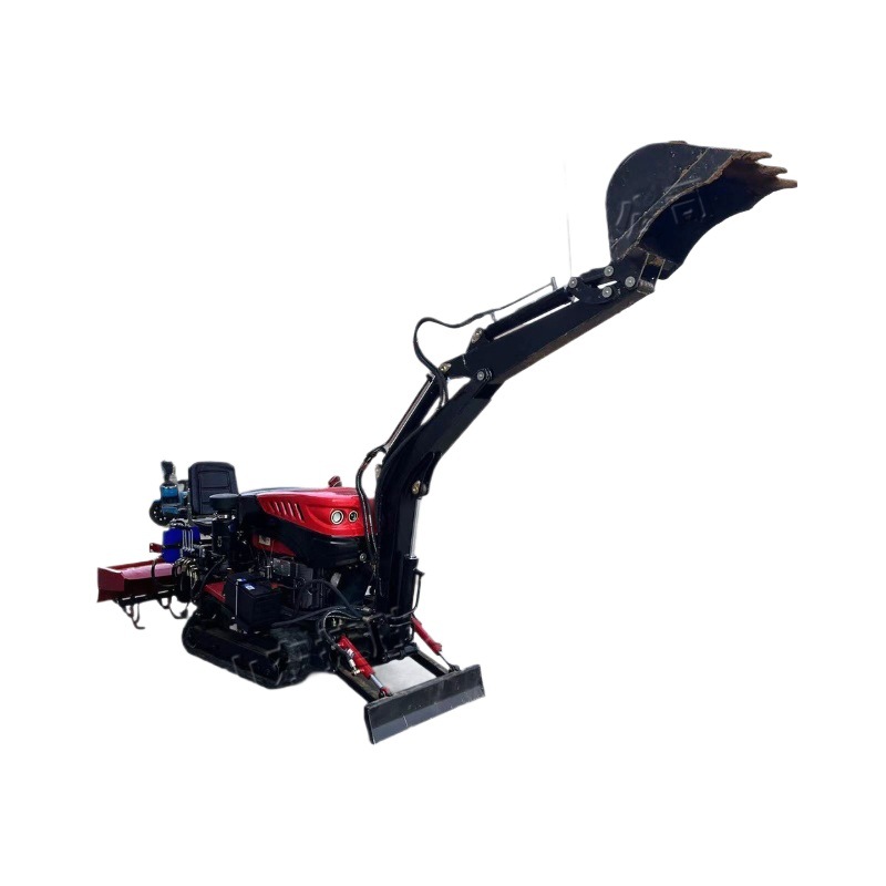 Tractor de orugas agrícola tipo conductor de tierra seca máquina de excavación de suelo de velocidad variable máquina de gestión de carga y descarga de huertos