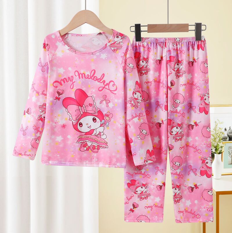 Southeast Asia 2025 New Kidsren's Pajamas Summer Long-Sleeved Home Clothes Thin Air-Conditioned Clothes Men's and Women's Suits Southeast Asia 2025 New Kidsren's Pajamas Summer Long-Sleeved Home Clothes Thin Air-Conditioned Clothes Men's and Women's Suits